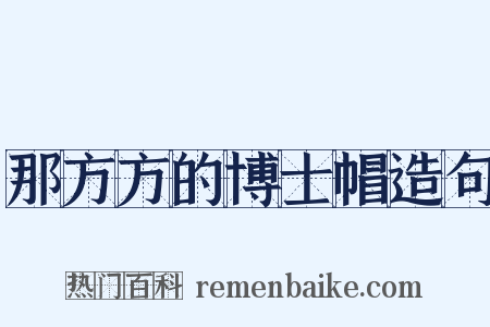 那方方的博士帽造句是什么意思的图片
